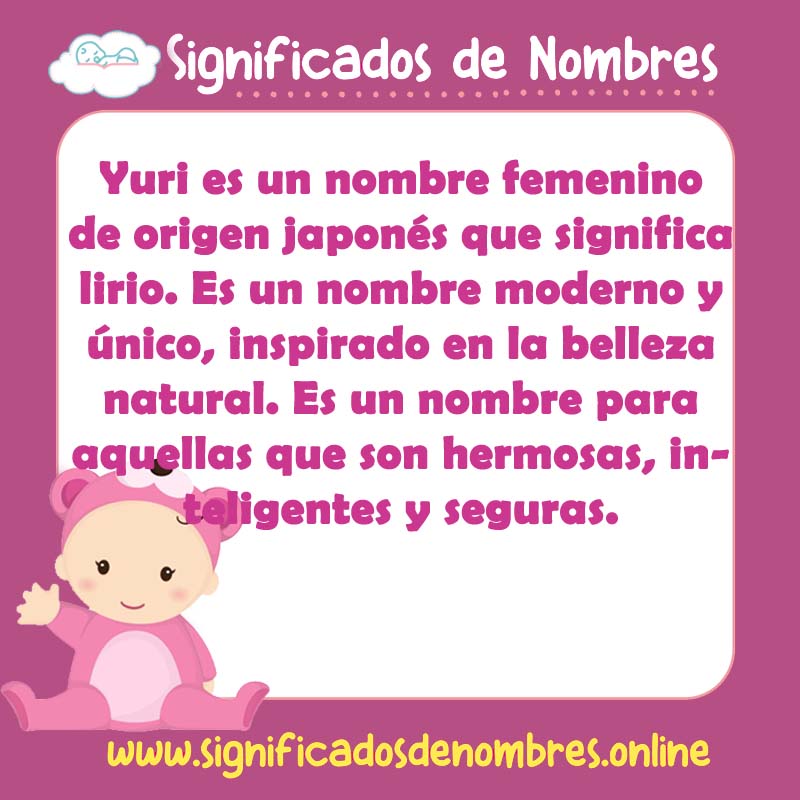 Significado y origen del nombre Yuri Femenino