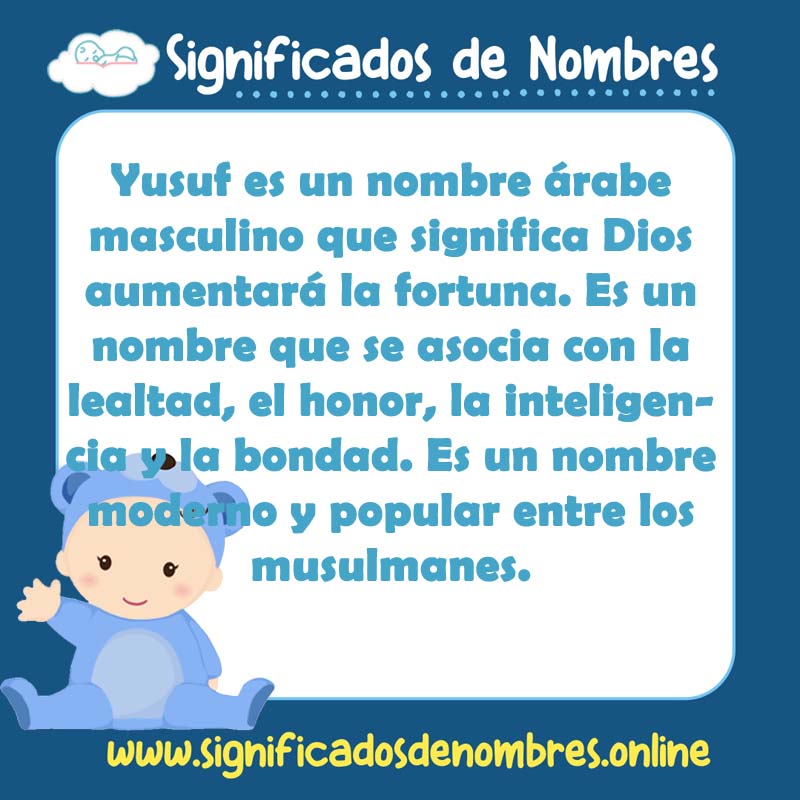 Significado y origen del nombre Yusuf