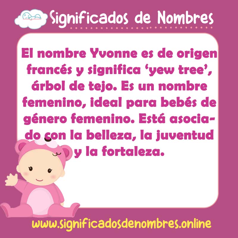Significado y origen del nombre Yvonne