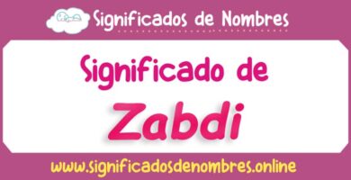Significado de Zabdi