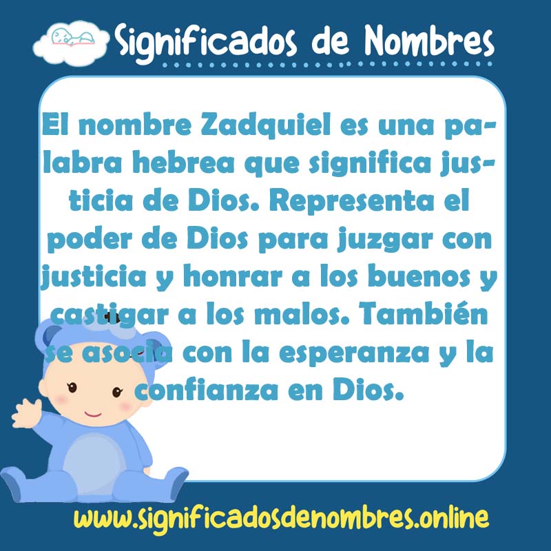 Significado y origen del nombre Zadquiel