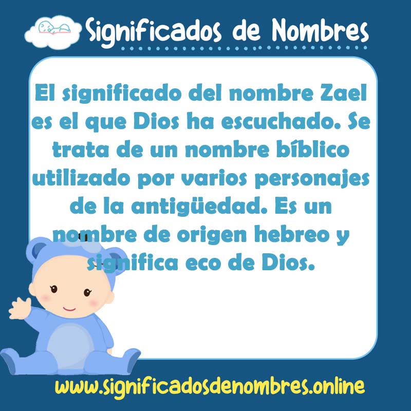 Significado y origen del nombre Zael