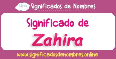 Significado de Zahira