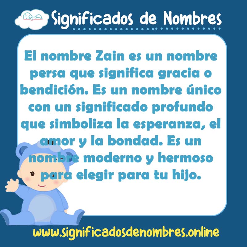 Significado y origen del nombre Zain