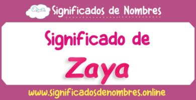Significado de Zaya