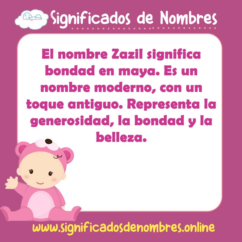 Significado y origen del nombre Zazil