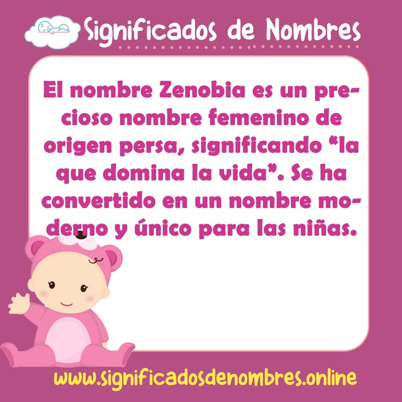 Significado y origen del nombre Zenobia