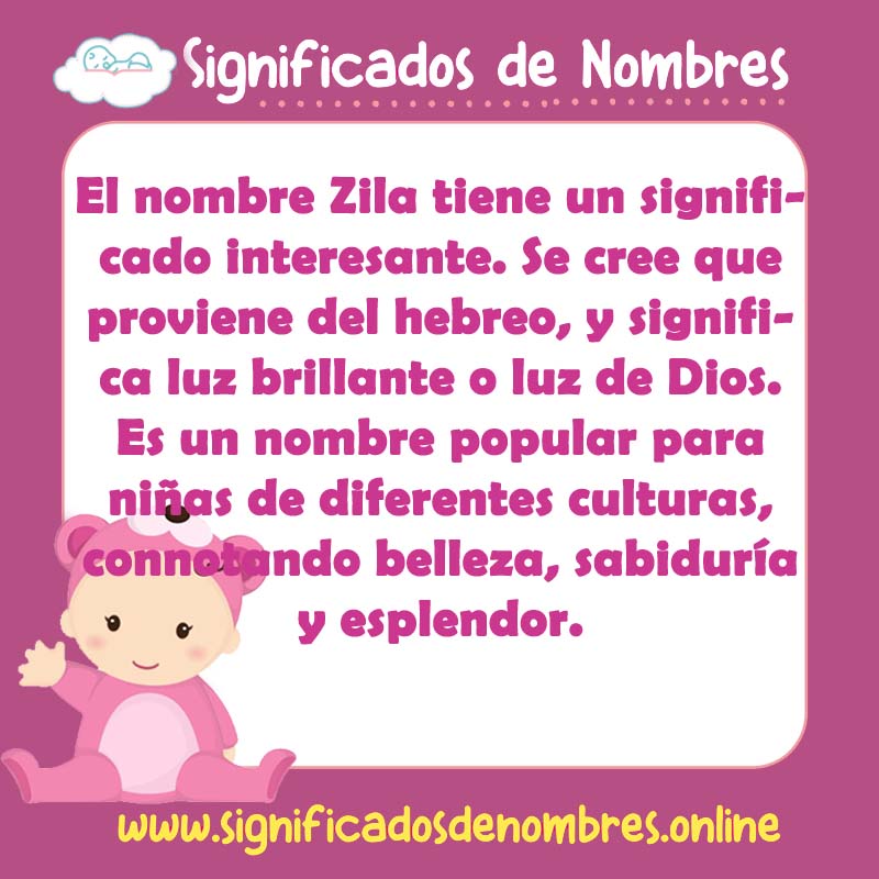 Significado y origen del nombre Zila