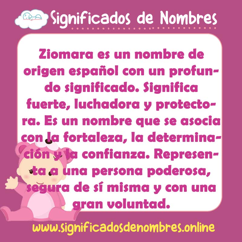 Significado y origen del nombre Ziomara