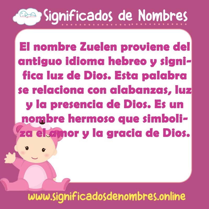 Significado y origen del nombre Zuelen