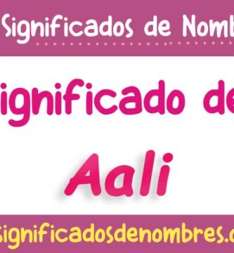 Significado de Aali