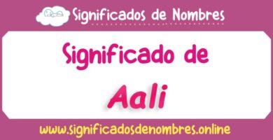 Significado de Aali