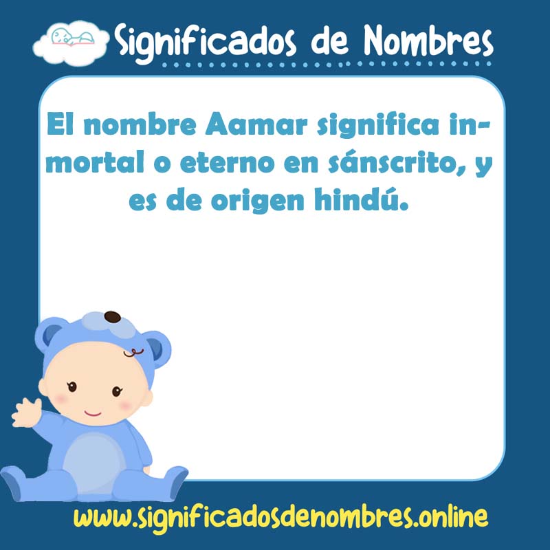 Significado y origen del nombre Aamar