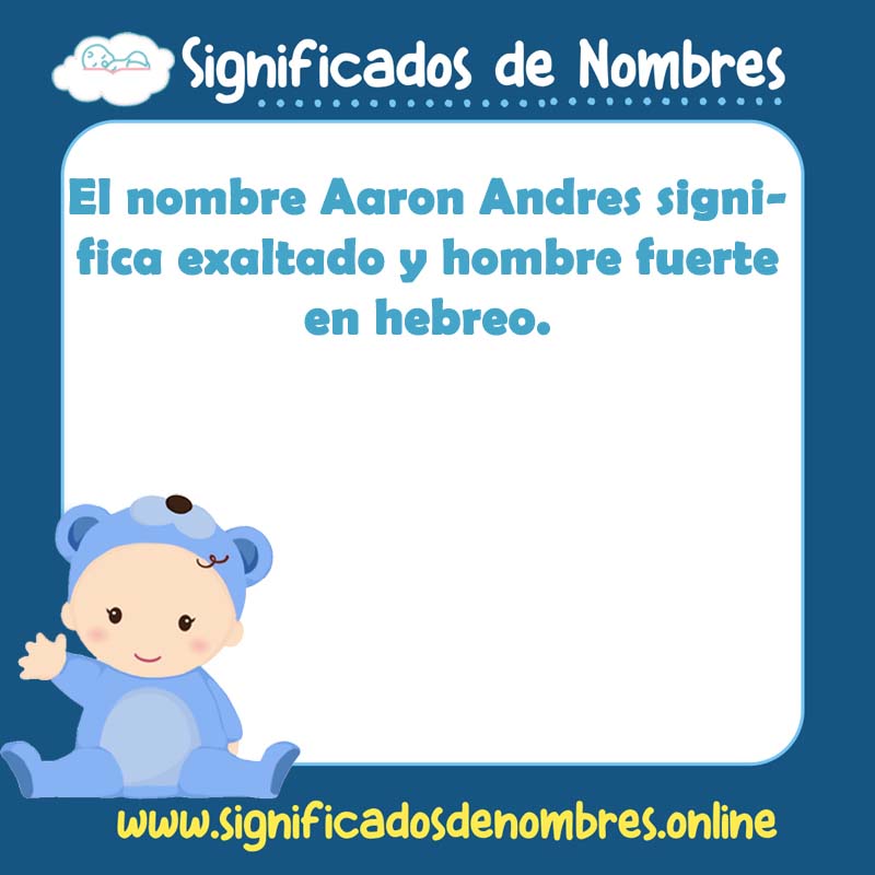 Significado y origen del nombre Aaron Andres