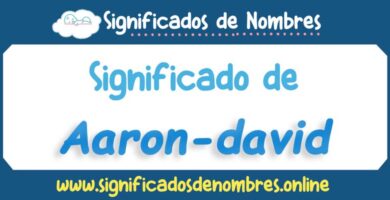 Significado de Aaron David