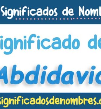 Significado de Abdidavid