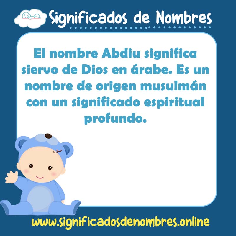 Significado y origen del nombre Abdiu
