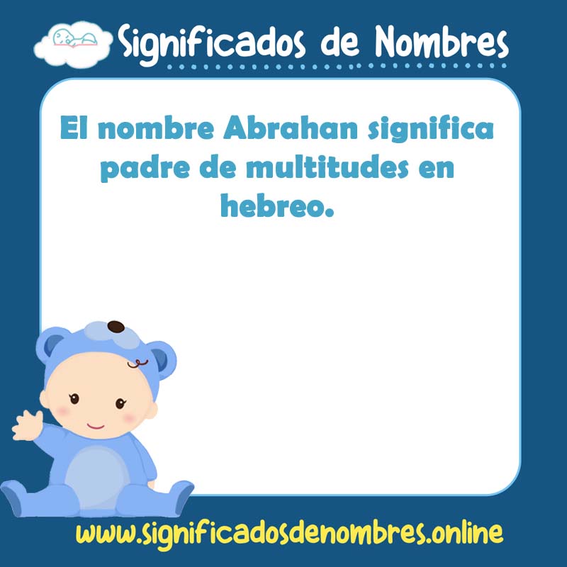 Significado y origen del nombre Abrahan