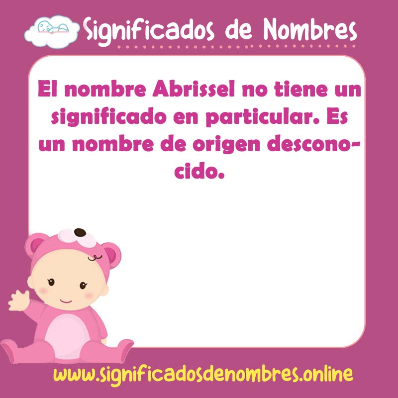 Significado y origen del nombre Abrissel