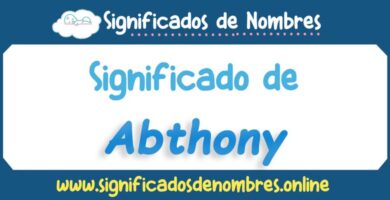 Significado de Abthony
