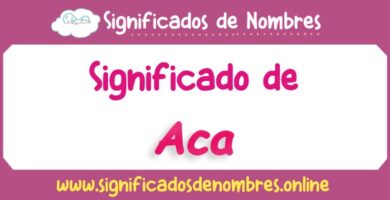 Significado de Aca
