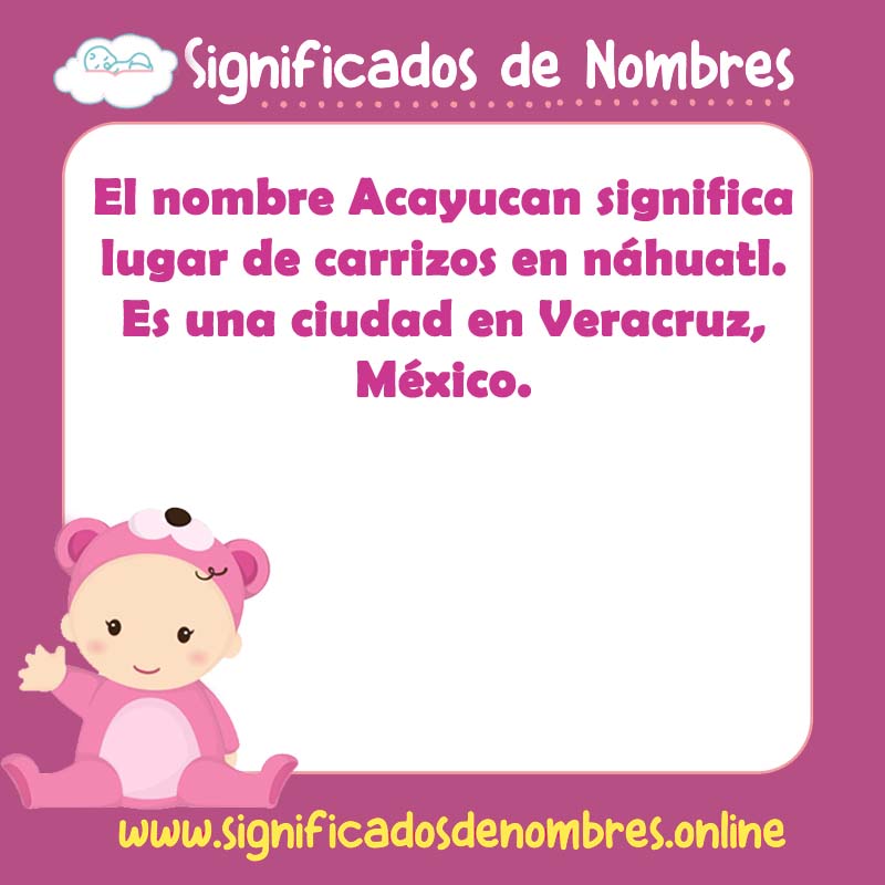 Significado y origen del nombre Acayucan