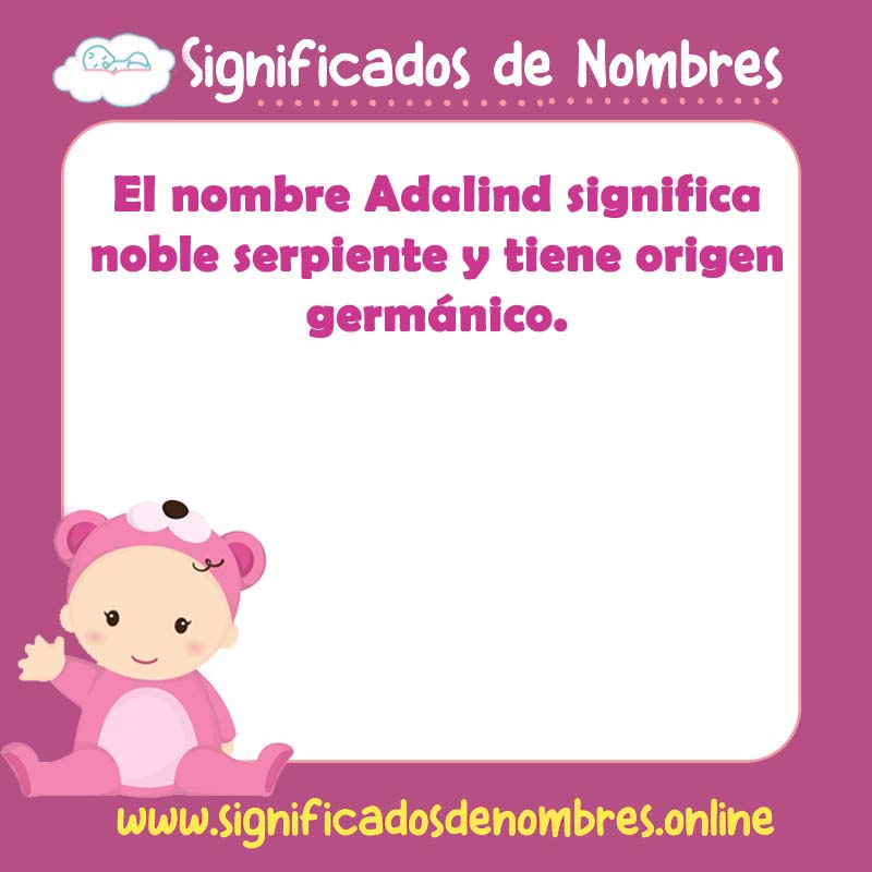 Significado y origen del nombre Adalind