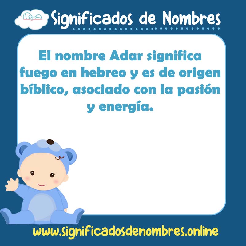 Significado y origen del nombre Adar