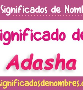 Significado de Adasha