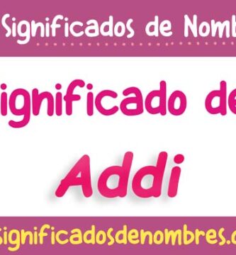 Significado de Addi