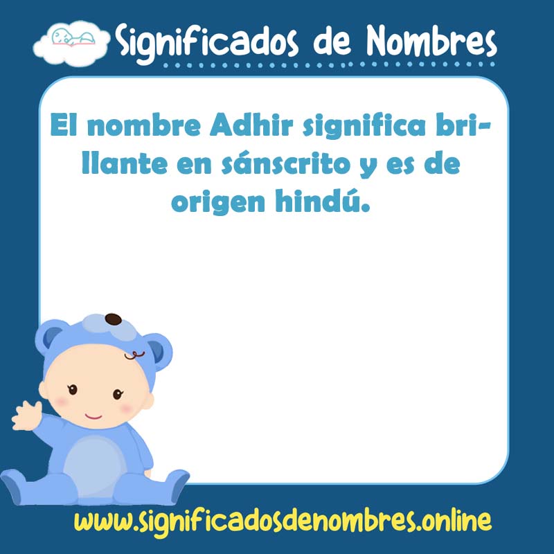 Significado y origen del nombre Adhir