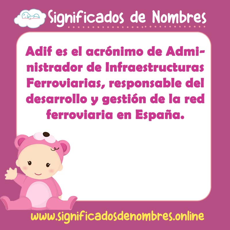 Significado y origen del nombre Adif