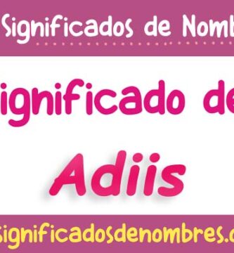 Significado de Adiis