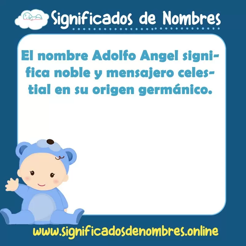 Significado y origen del nombre Adolfo Angel