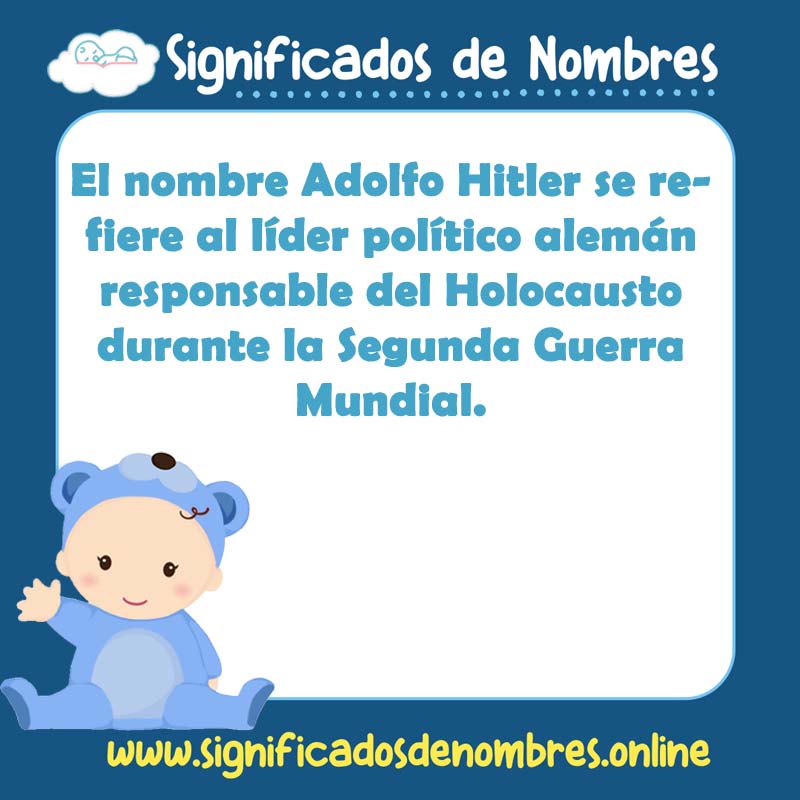 Significado y origen del nombre Adolfo Hitler