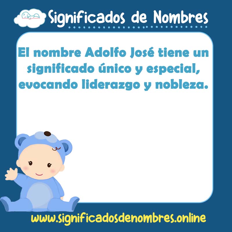 Significado y origen del nombre Adolfo Jose