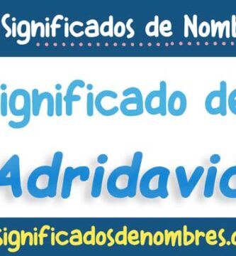 Significado de Adridavid