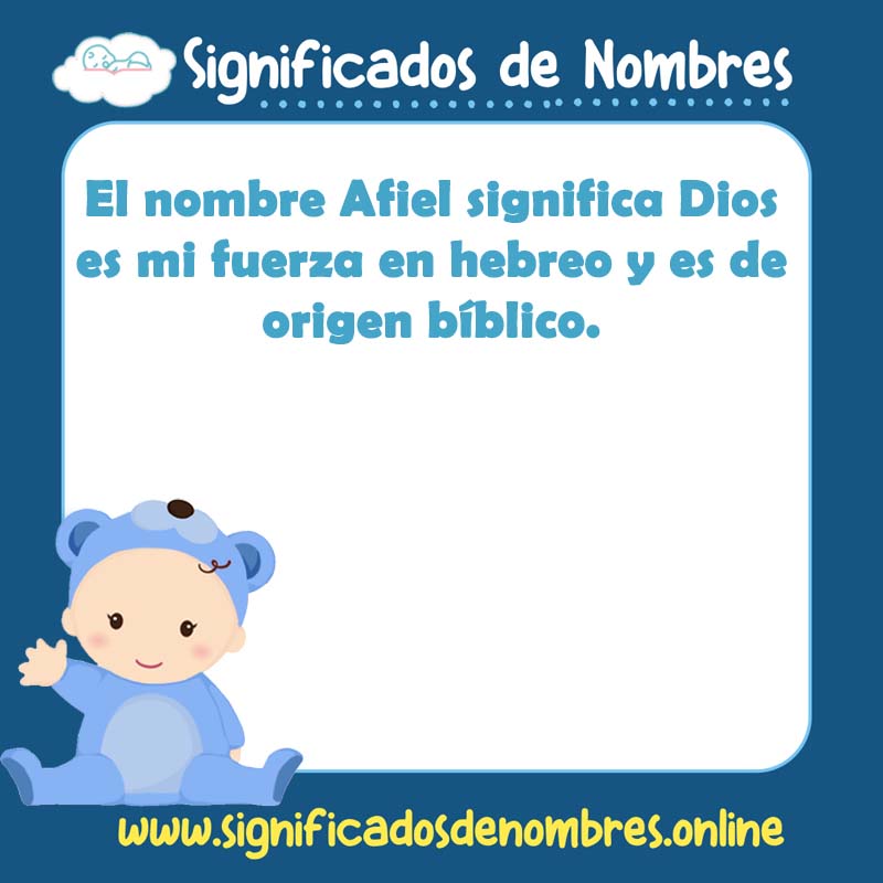 Significado y origen del nombre Afiel
