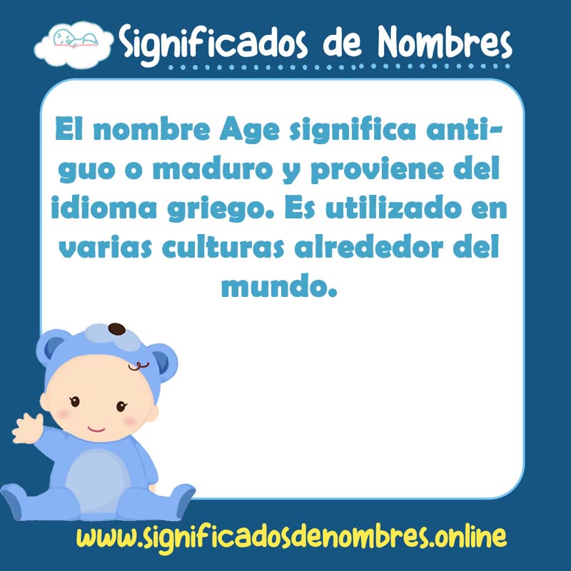 Significado y origen del nombre Age