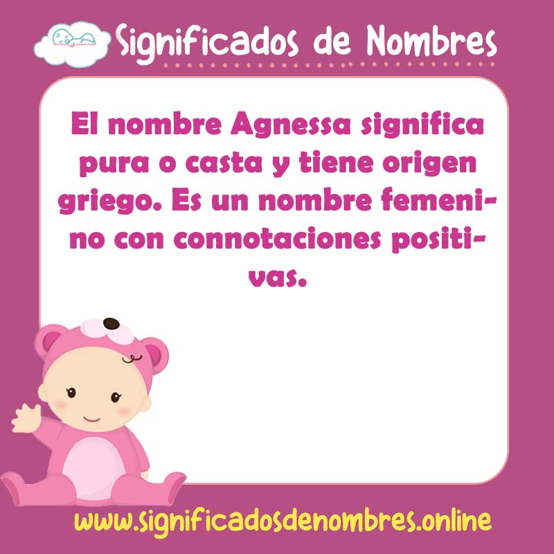 Significado y origen del nombre Agnessa