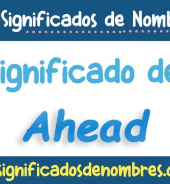 Significado de Ahead