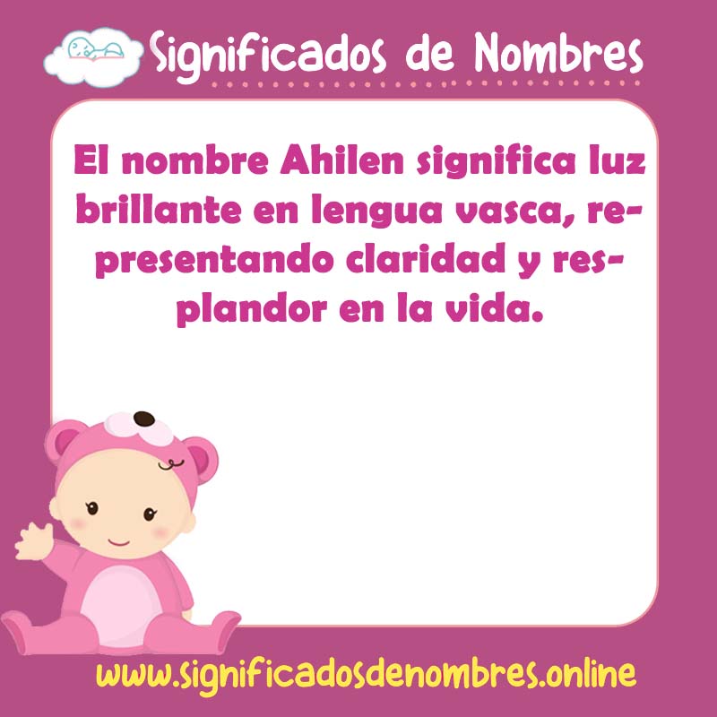 Significado y origen del nombre Ahilen