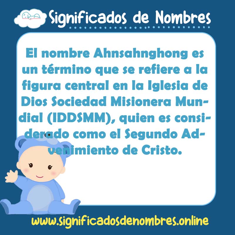 Significado y origen del nombre Ahnsahnghong