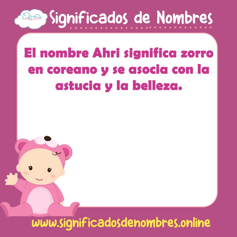 Significado y origen del nombre Ahri