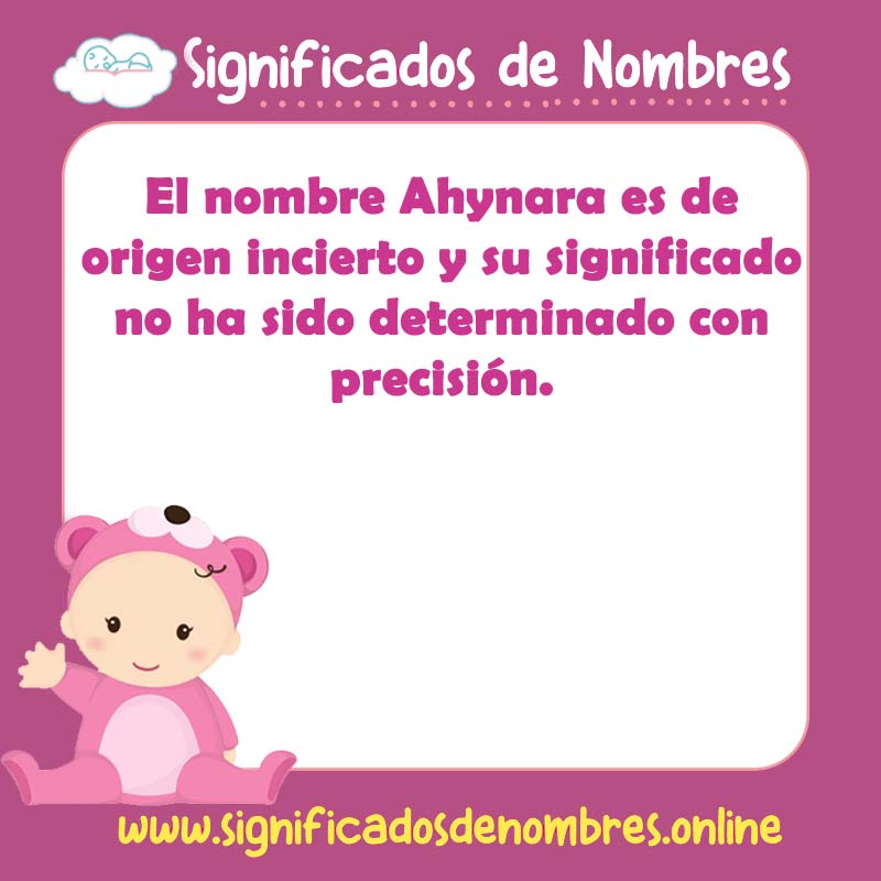 Significado y origen del nombre Ahynara