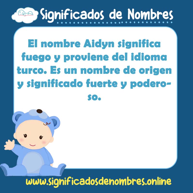 Significado y origen del nombre Aidyn