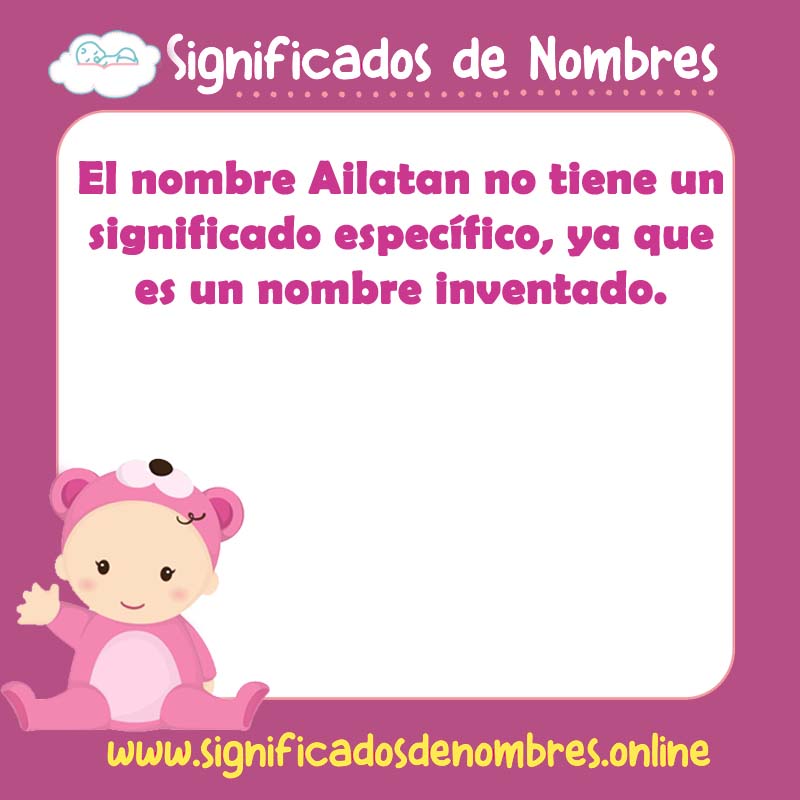 Significado y origen del nombre Ailatan