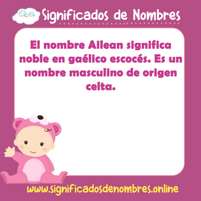 Significado y origen del nombre Ailean