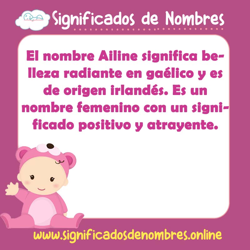 Significado y origen del nombre Ailine