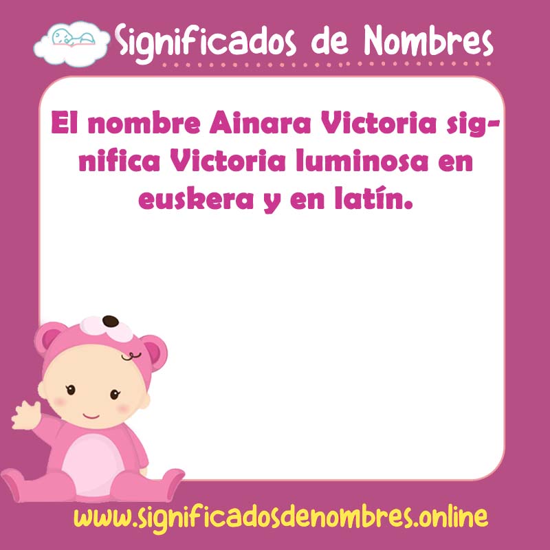 Significado y origen del nombre Ainara Victoria